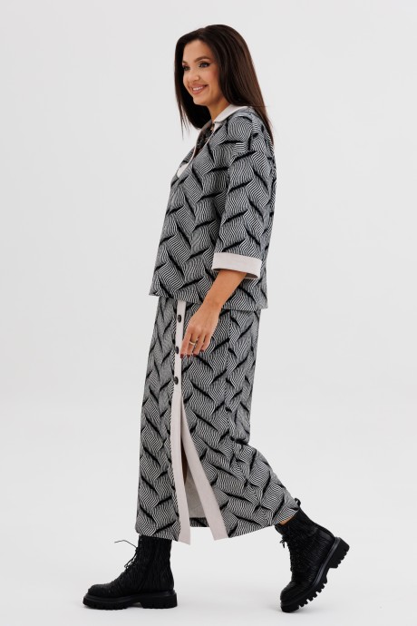 Костюм/комплект Fantazia Mod 5036 серый, черный принт размер 46-52 #5