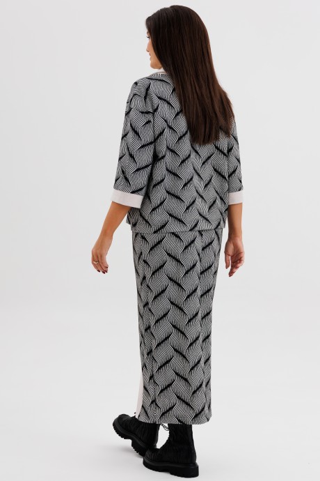 Костюм/комплект Fantazia Mod 5036 серый, черный принт размер 46-52 #6