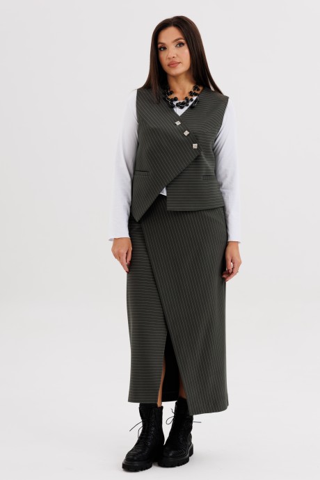 Костюм/комплект Fantazia Mod 5282 тройка серый, белый размер 46-52 #3