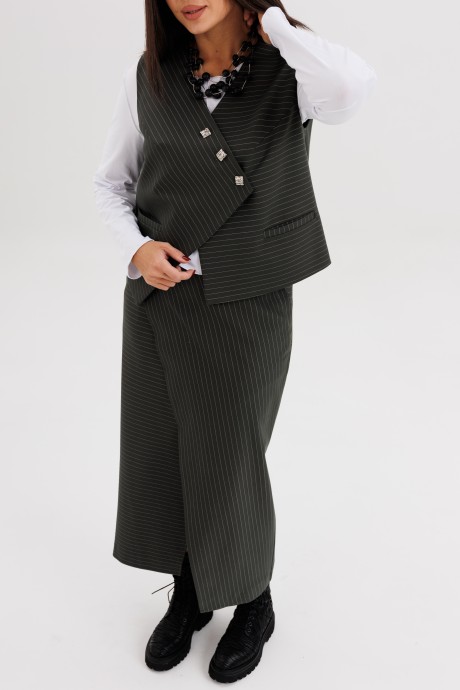 Костюм/комплект Fantazia Mod 5282 тройка серый, белый размер 46-52 #5