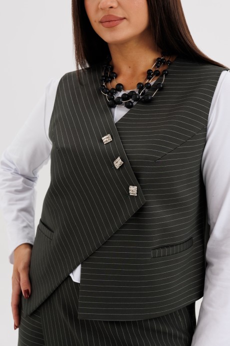 Костюм/комплект Fantazia Mod 5282 тройка серый, белый размер 46-52 #6