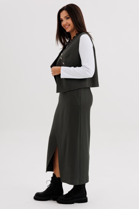 Костюм/комплект Fantazia Mod 5282 тройка серый, белый размер 46-52 #7