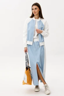 Юбочный костюм Fantazia Mod 5345 голубой, белый