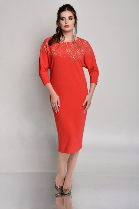 Платье Faufilure С672 красный размер 52-56 #1