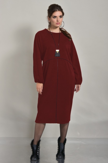 Платье Faufilure С693 бордо размер 52-58 #1
