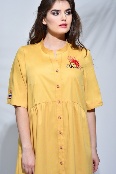 Платье Faufilure С640 желтый размер 50-54 #2