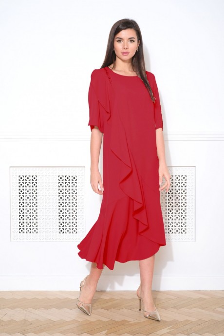 Платье Faufilure С1048 красный размер 50-54 #1