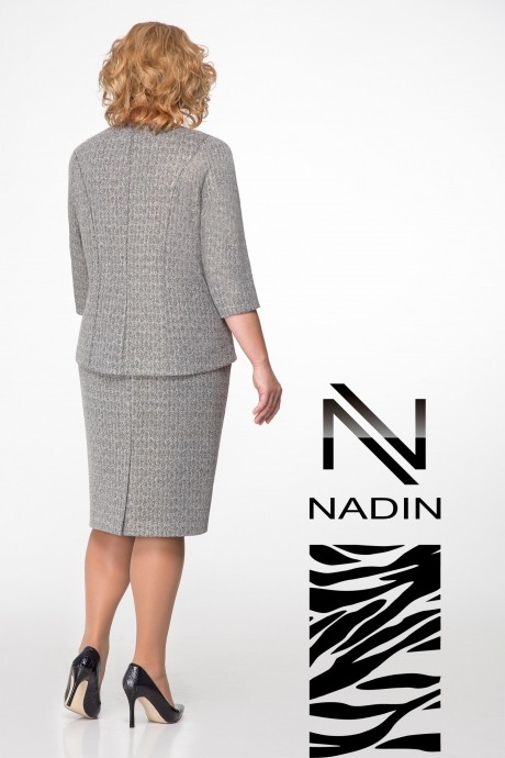 Костюм/комплект Надин-Н 1422 серый размер 54-58 #2