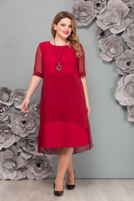 Вечернее платье Надин-Н 1495 бордовый размер 58-62 #1