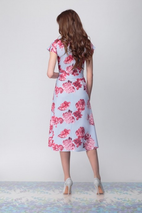 Платье Надин-Н 1671/1 голубой в цветы размер 48-52 #2
