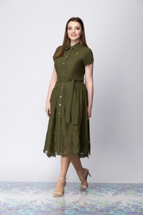 Платье Надин-Н 1509/4 темно-зеленый размер 48-52 #1