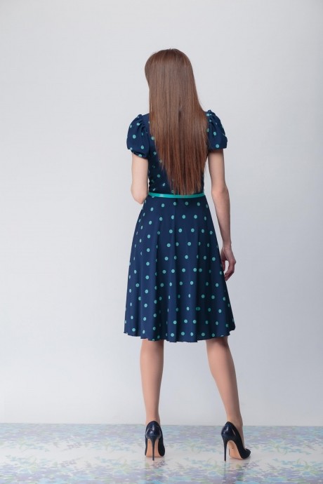 Платье Надин-Н 1675 синий в горох размер 44-48 #2
