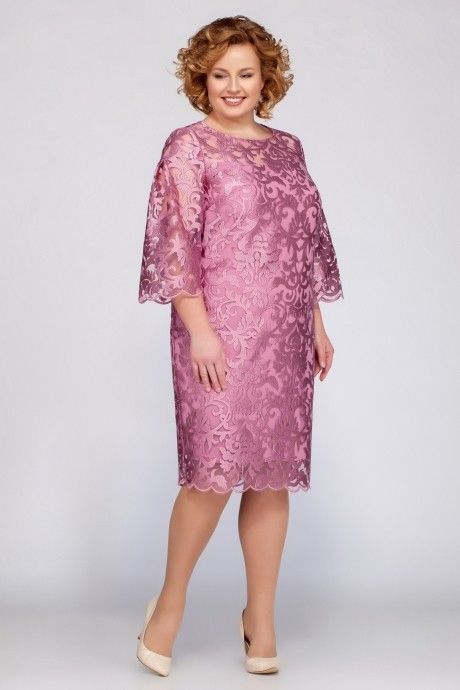 Вечернее платье ЛаКона 969 дымчатая роза размер 52-62 #1