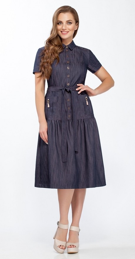 Платье ЛаКона 1127 ежевика размер 48-52 #1