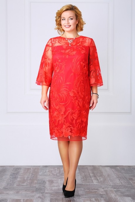 Вечернее платье ЛаКона 969 красный размер 52-62 #1