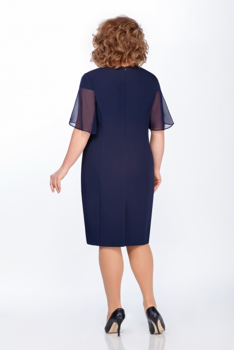 Вечернее платье ЛаКона 1268 синий с пудрой размер 56-60 #2