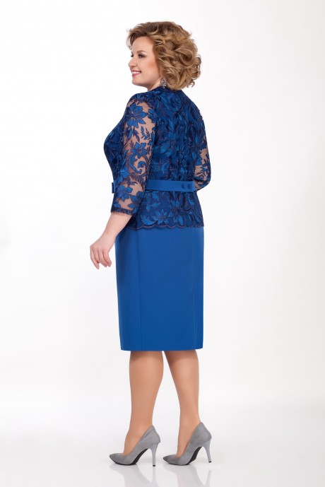 Вечернее платье ЛаКона 998-1 темно-сине-васильковый размер 54-58 #3