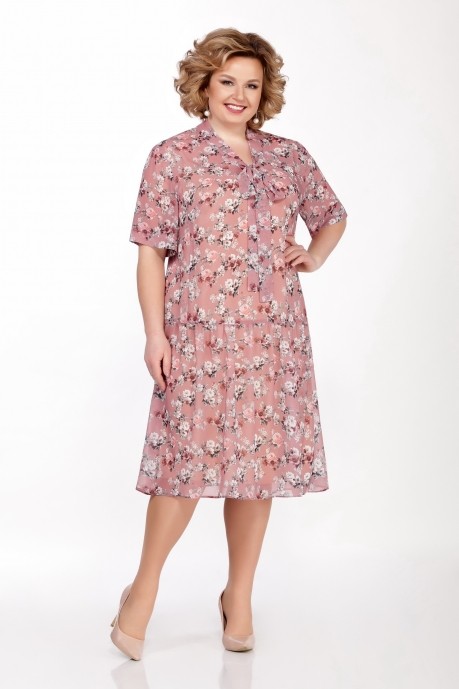 Платье ЛаКона 1304 дымчато-розовый размер 54-58 #1