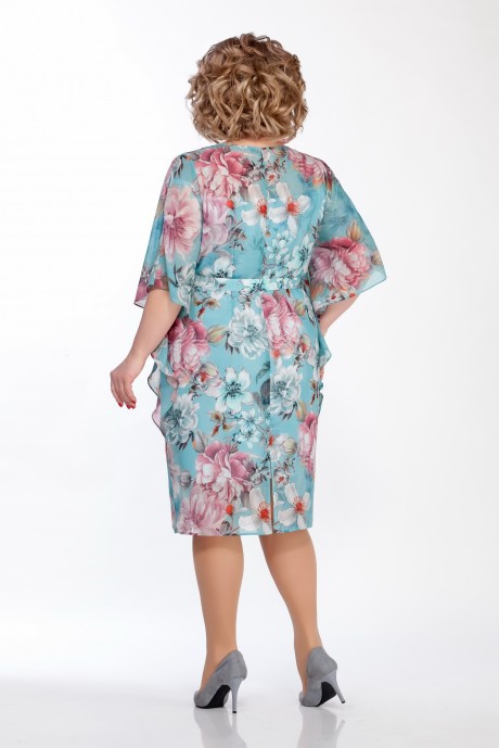Платье ЛаКона 1314 ментолово-розовый размер 52-56 #2