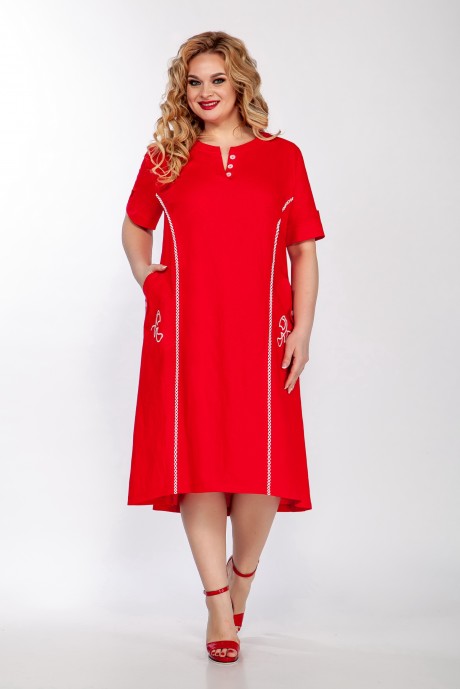 Платье ЛаКона 1362 красный размер 60-64 #1