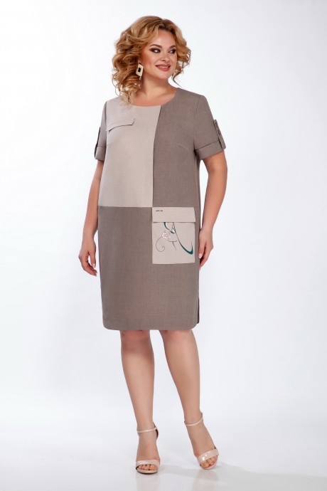 Платье ЛаКона 1381 капучино размер 52-56 #1