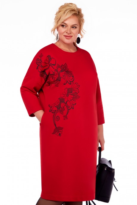 Платье ЛаКона 11547 красный размер 56-60 #2