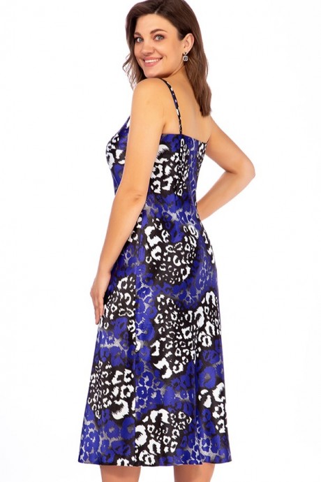 Вечернее платье ЛаКона 1445 синий с черным размер 44-48 #2
