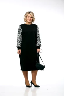 Платье OVERYOU 232 черно-белый