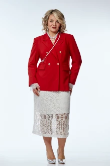 Юбочный костюм OVERYOU 244 красно-белый