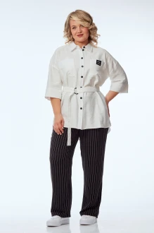 Брючный костюм OVERYOU 248 черно-белый