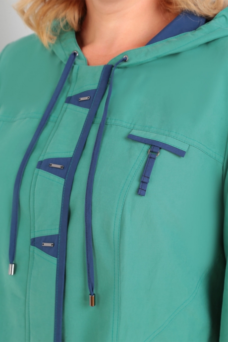 Куртка Milana 142 зелёно-голубой размер 56-60 #5
