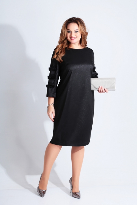 Вечернее платье AXXA 55092 чёрный размер 54-58 #2