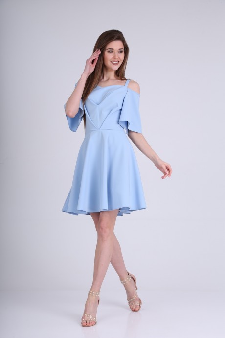 Вечернее платье AXXA 55174 голубой размер 44-48 #3