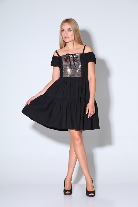 Платье AXXA 55170 А чёрный размер 42-46 #1