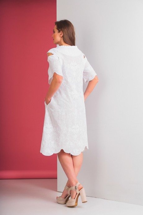 Платье Elletto 1553 белый размер 48-58 #6