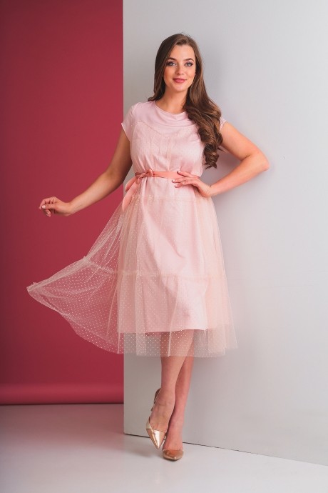 Вечернее платье Elletto 1583 розовый размер 48-56 #1