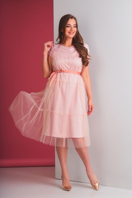 Вечернее платье Elletto 1583 розовый размер 48-56 #2