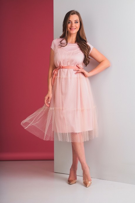 Вечернее платье Elletto 1583 розовый размер 48-56 #3