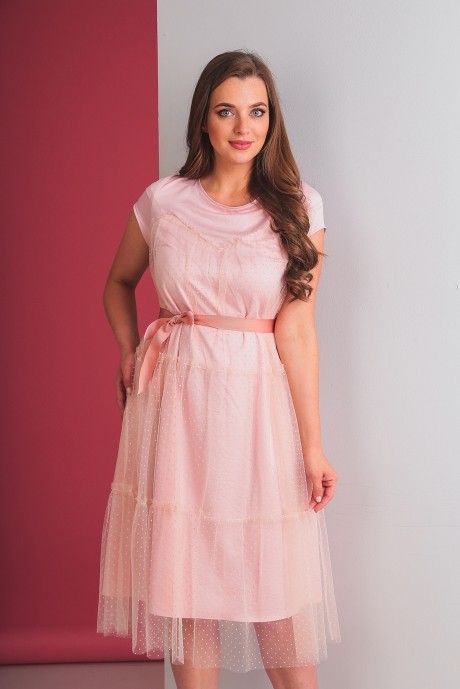 Вечернее платье Elletto 1583 розовый размер 48-56 #4