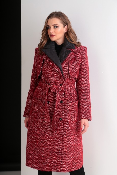 Пальто Elletto 3326 красный размер 46-50 #3