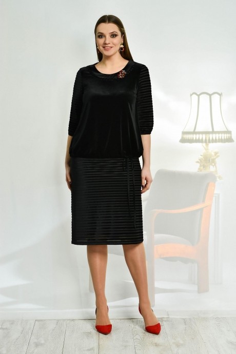 Вечернее платье Elletto 1501 чёрный размер 48-58 #1