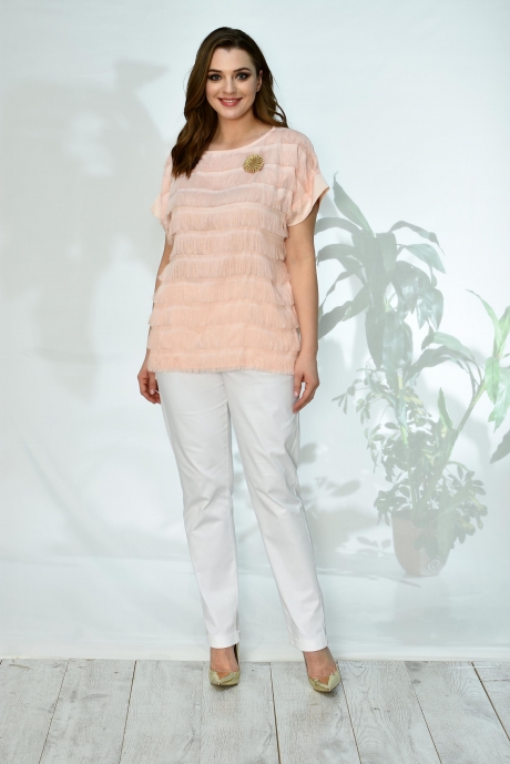 Блузка, туника, рубашка Elletto 3215 розовый размер 48-58 #1