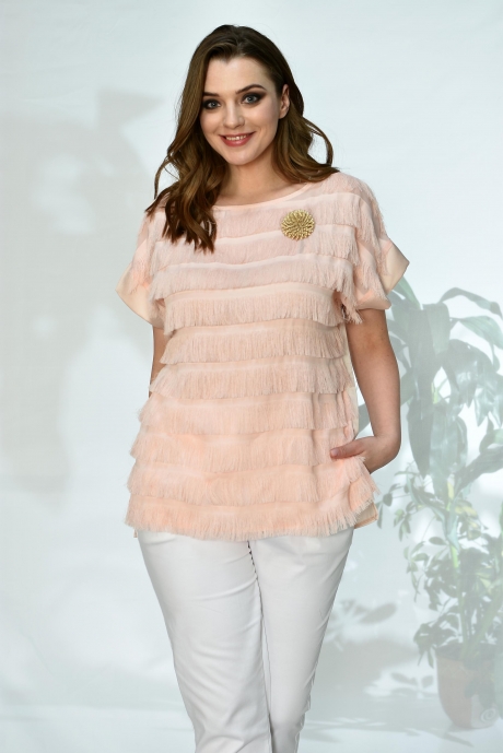 Блузка, туника, рубашка Elletto 3215 розовый размер 48-58 #2