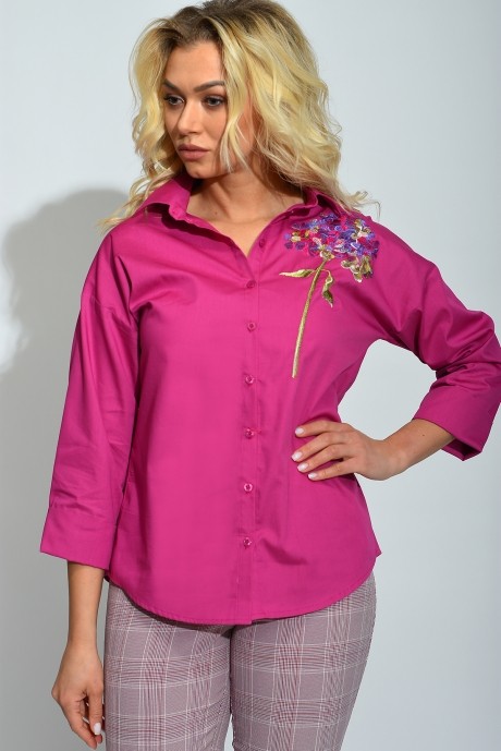 Блузка, туника, рубашка Elletto 3336 фуксия размер 44-52 #1