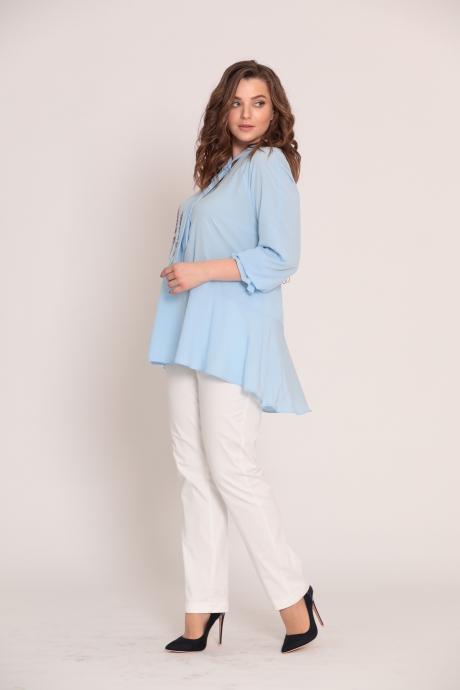Блузка, туника, рубашка Elletto 3305 голубой размер 48-58 #3