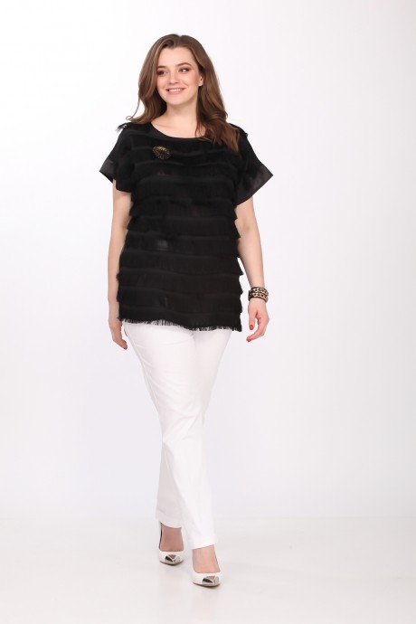 Блузка, туника, рубашка Elletto 3215 чёрный размер 48-58 #1