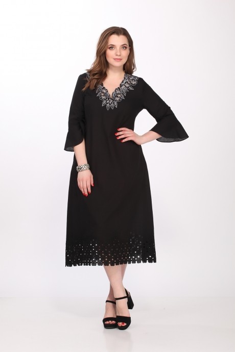 Платье Elletto 1706 чёрный размер 48-54 #3