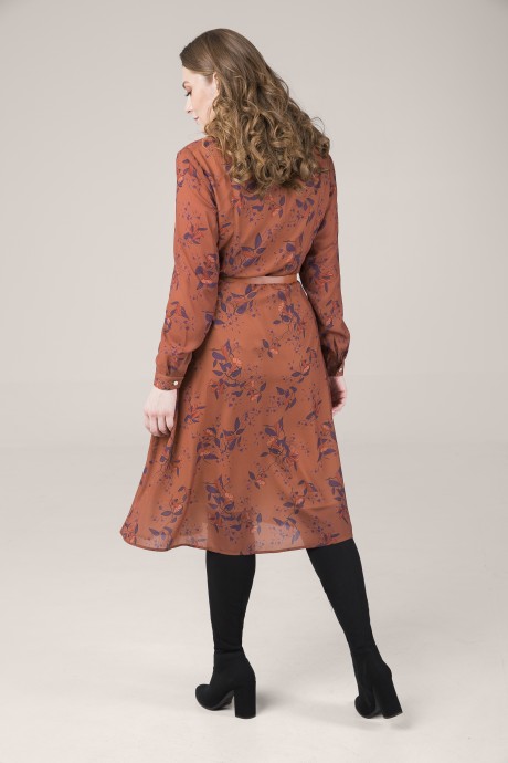 Платье Elletto 1793 коричневый размер 48-58 #3