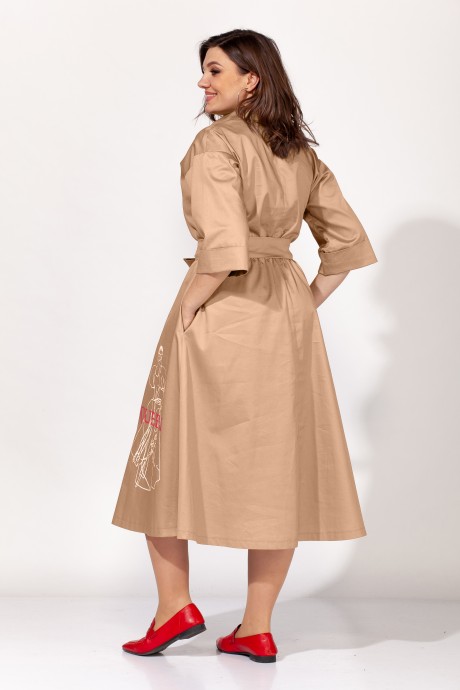 Платье Elletto 1818 бежевый размер 48-58 #2