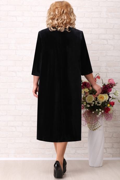 Вечернее платье Aira Style 711 (2) цветы черный с золотом размер 60-70 #2